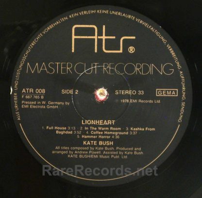 Kate Bush - Lionheart rare German ATR audiophile LP