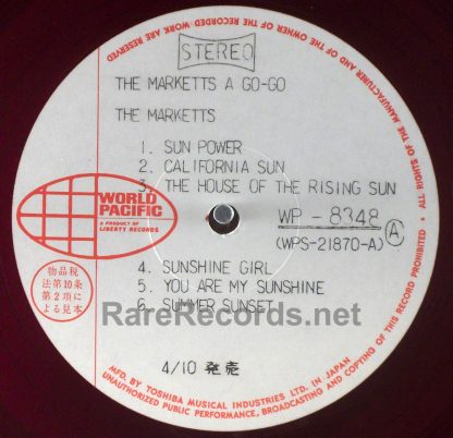 Marketts - Marketts A Go Go original Japan red vinyl test pressing LP with obi