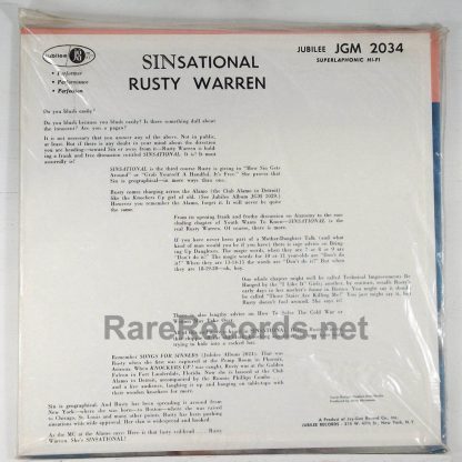 Rusty Warren - Sin-Sational sealed original 1961 mono comedy LP