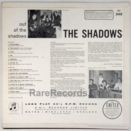 Shadows - Out of the Shadows 1962 UK stereo LP