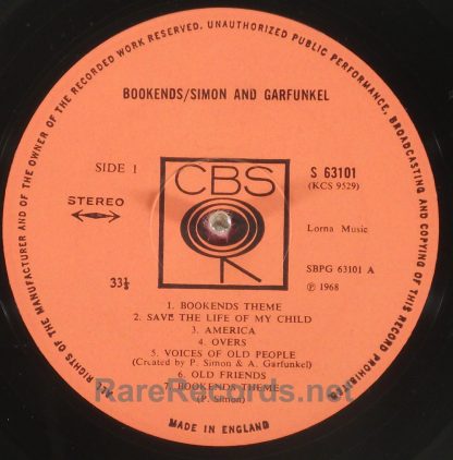 Simon and Garfunkel - Bookends UK stereo LP