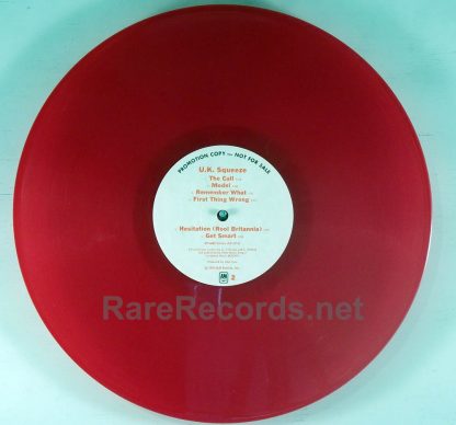 Squeeze - UK Squeeze - red vinyl white label promo LP