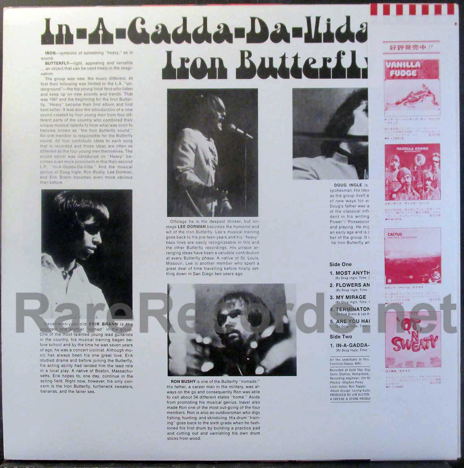 Iron Butterfly In A Gadda Da Vida LP Vinyl Record Album