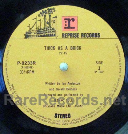 jethro tull - thick as a brick japan lp