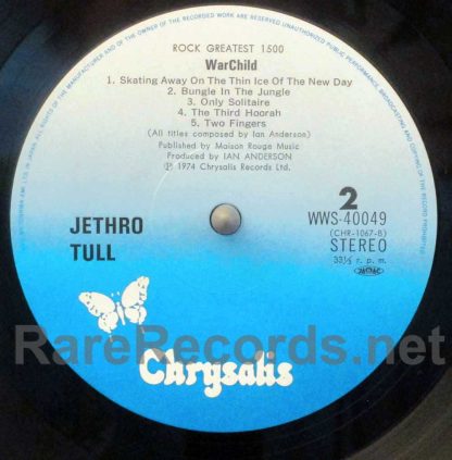 Jethro Tull - War Child Japan LP