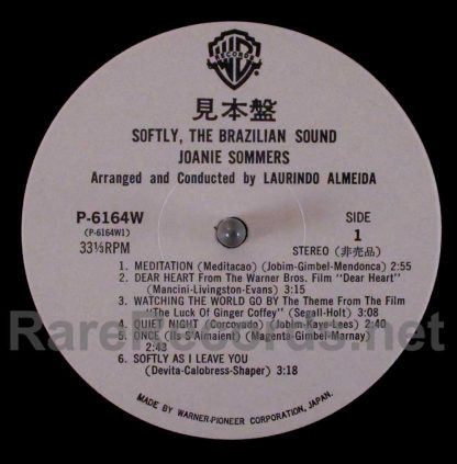 joanie sommers - softly the brazilian sound japan promo lp
