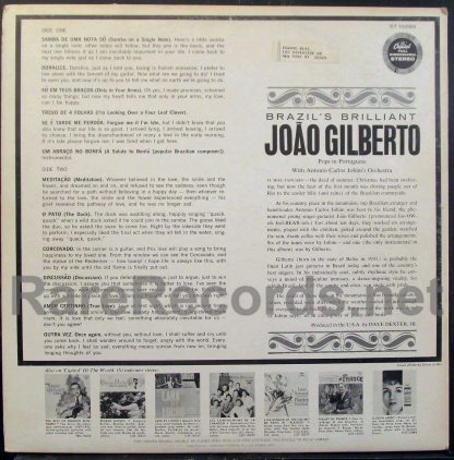 Joao Gilberto - Brazil's Brilliant Joao Gilberto lp