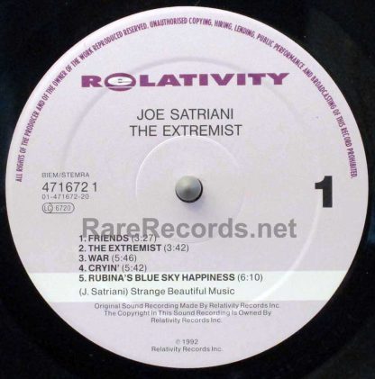 Joe Satriani - The Extremist 1992 EU LP