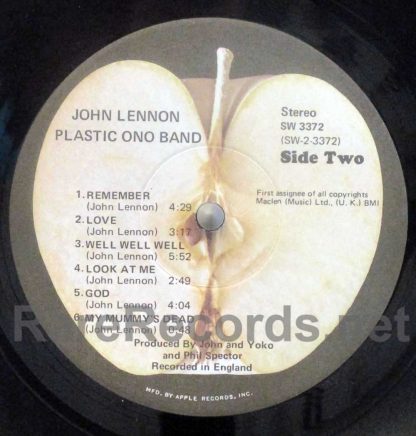 John Lennon - Plastic Ono Band U.S. Apple LP