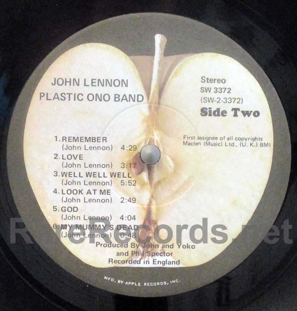 John Lennon - Plastic Ono Band U.S. Apple LP in shrink