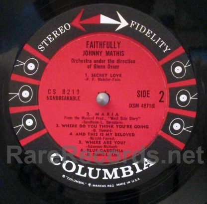 Johnny Mathis – Faithfully u.s. stereo lp