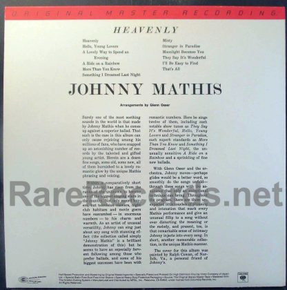 Johnny Mathis - Heavenly mobile fidelity lp