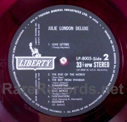 julie london - julie london deluxe red vinyl japan lp