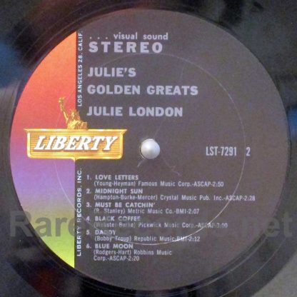 Julie London - Julie's Golden Greats U.S. stereo LP