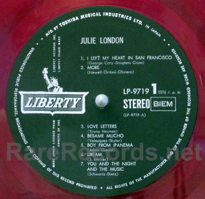 julie london - julie london red vinyl japan lp