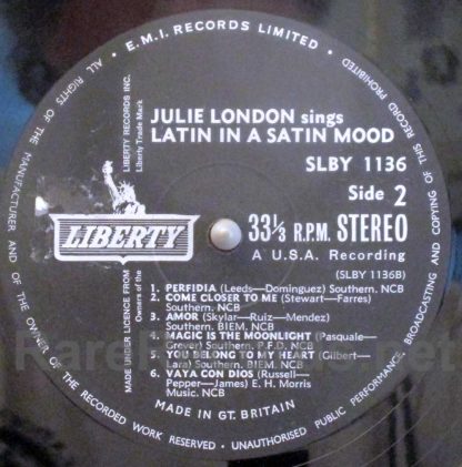 julie london - latin in a satin mood uk stereo lp