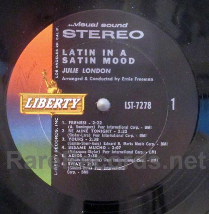 julie london - latin in a satin mood u.s. stereo lp