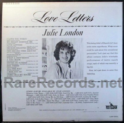 Julie London - Love Letters u.s. mono lp