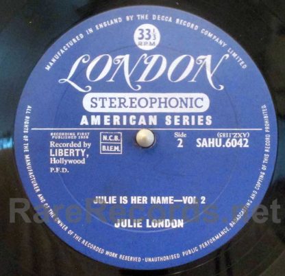 julie london - julie is her name volume II uk stereo LP