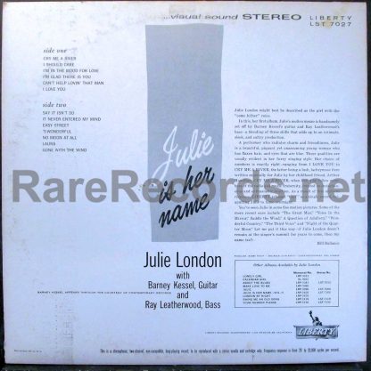 julie london - julie is her name u.s. red vinyl lp