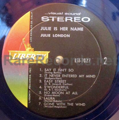 julie london julie is her name u.s. blue vinyl lp