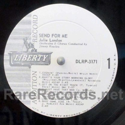 Julie London - Send for Me U.S. mono white label promo LP