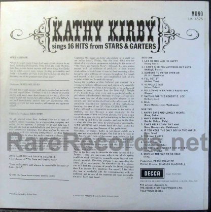 kathy kirby - sings 16 hits from stars & garters uk lp