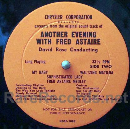 Fred Astaire – Another Evening With Fred Astaire u.s. mono lp