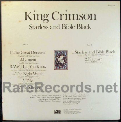 king crimson - starless and bible black japan lP