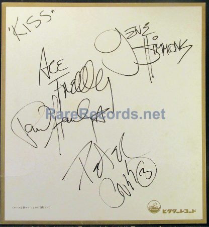 kiss originals japan autograph sheet