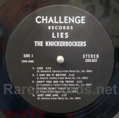 Knickerbockers - Lies original U.S. stereo LP