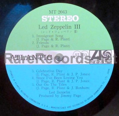 led zeppelin III japan LP