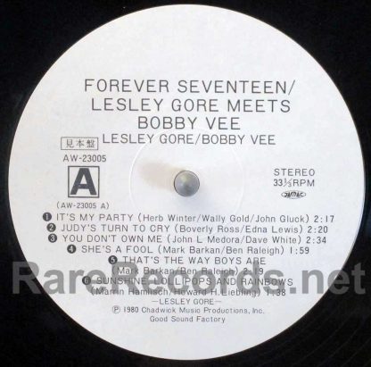 lesley gore/bobby vee - forever seventeen japan lp