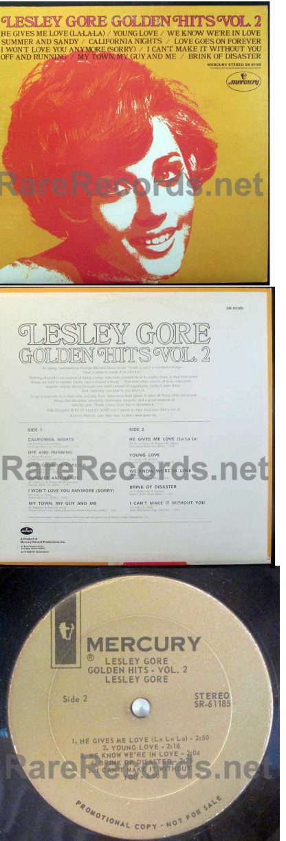 lesley gore - golden hits vol. 2 u.s. promo lp
