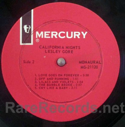 lesley gore - california nights u.s. mono LP