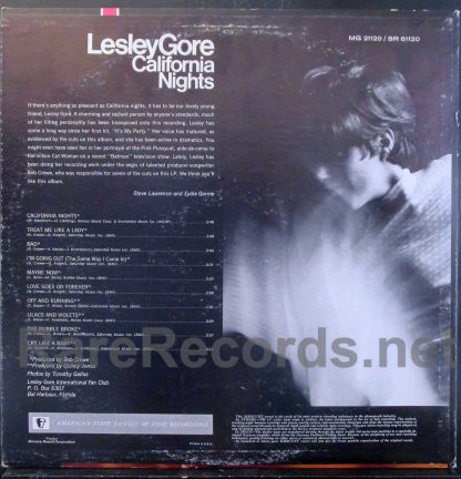 lesley gore - california nights u.s. stereo LP