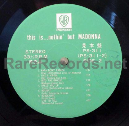 madonna - this is ...nothin' but madonna japan LP