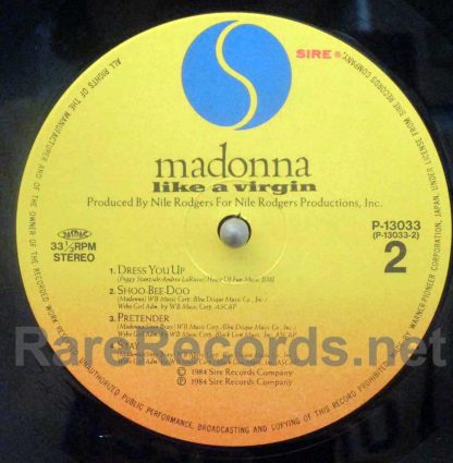Madonna - Like a Virgin Japan LP