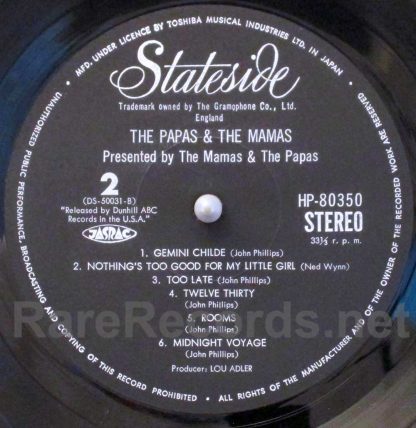 The Papas and the Mamas Japan LP