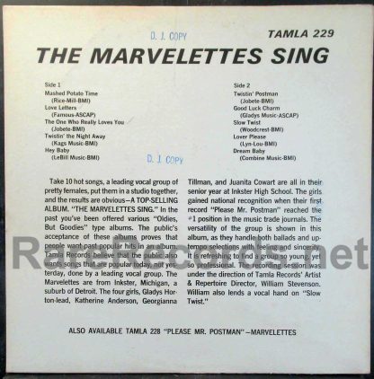 marvelettes - the marvelettes sing u.s. LP