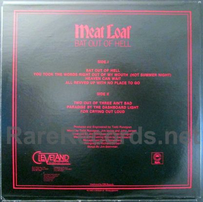 Meat Loaf - Bat Out of Hell 1978 U.S. picture disc LP