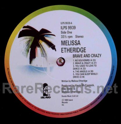 melissa etheridge - brave and crazy uk lp