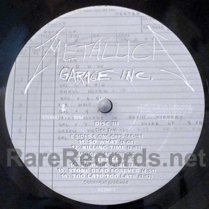 Metallica - Garage Inc. 1998 U.S. 3 LP set