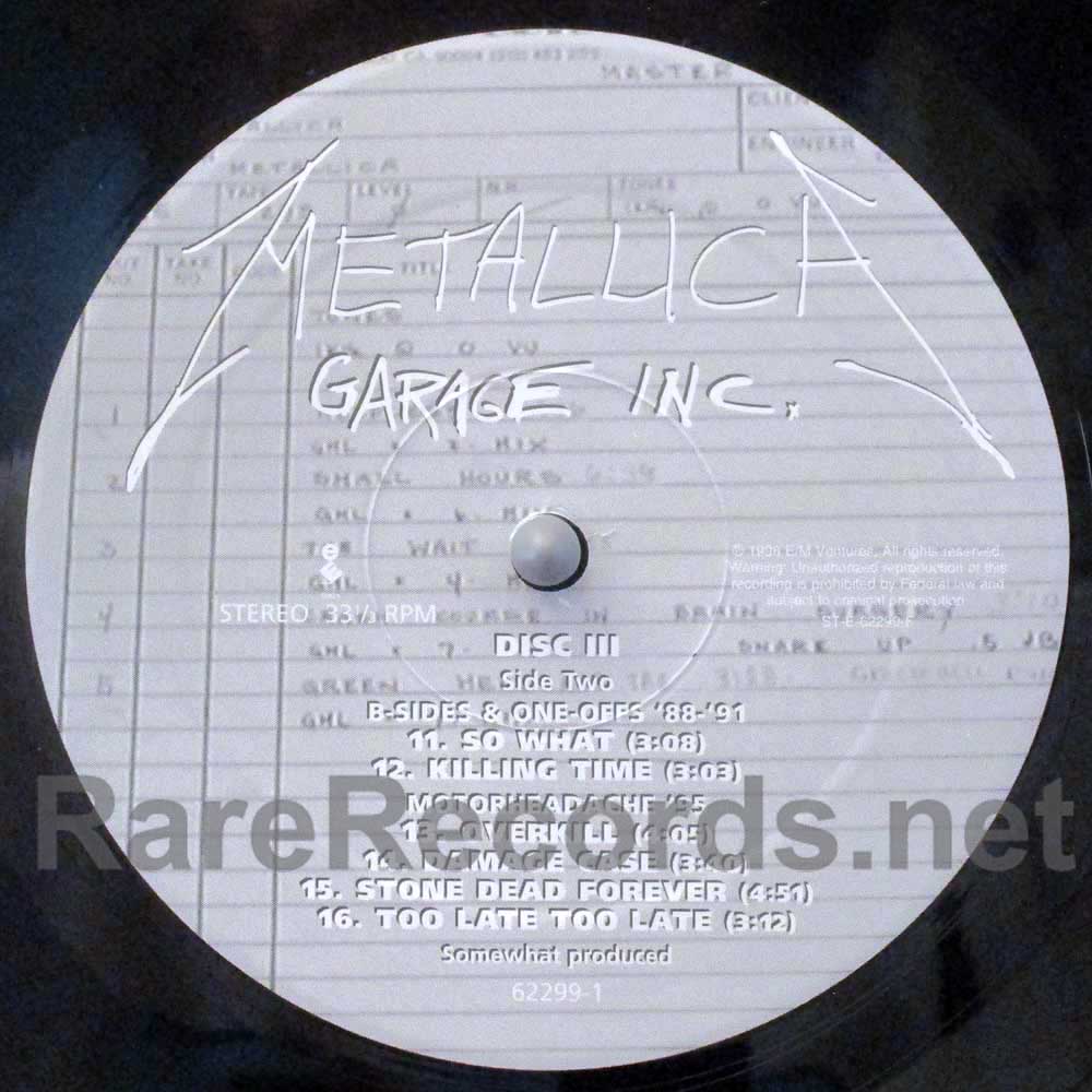 Metallica – Garage Inc. 1998 U.S. 3 LP set