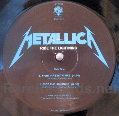 metallica - ride the lightning u.s. 45 rpm lp