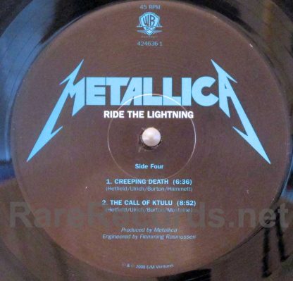 metallica - ride the lightning u.s. 45 rpm lp