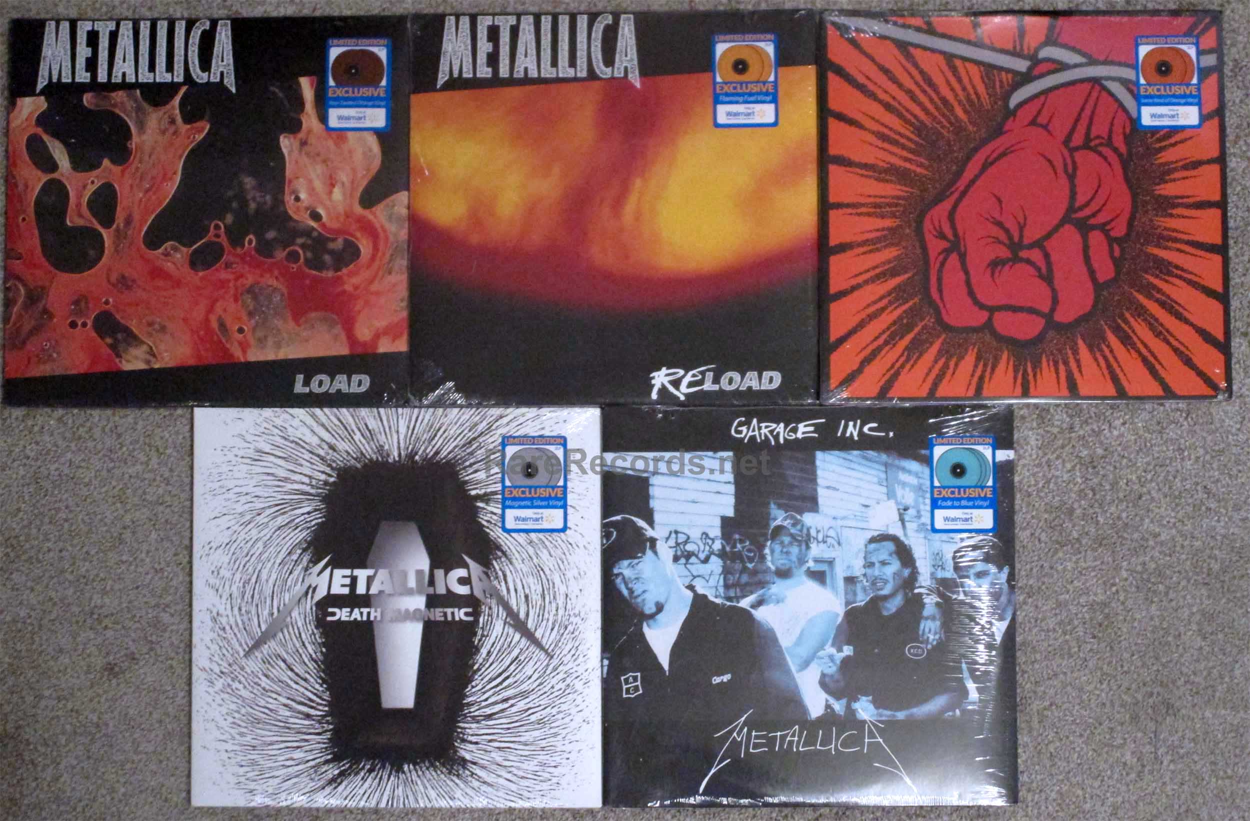 Metallica - Set of 11 sealed U.S. colored vinyl Walmart LPs