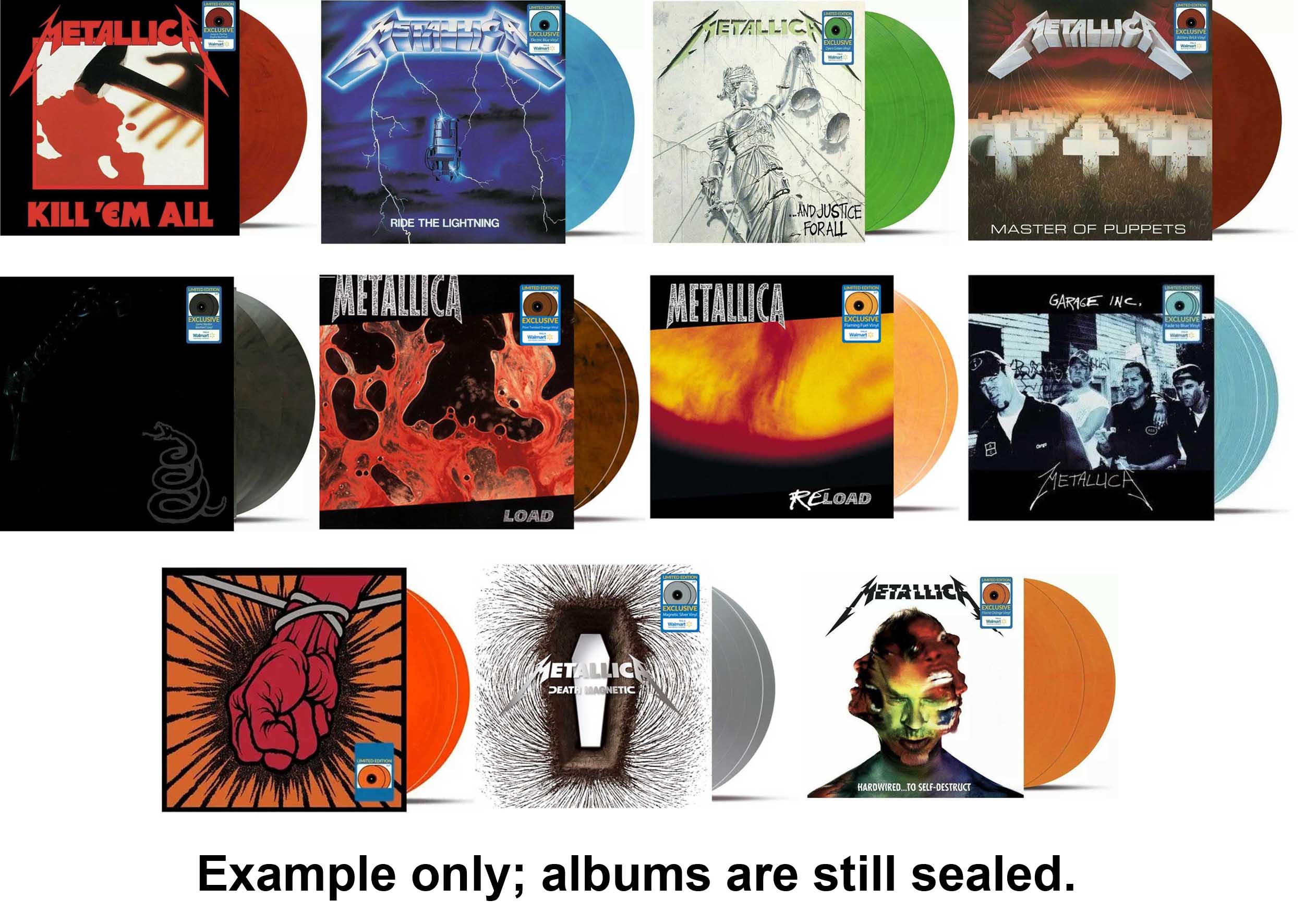 Metallica – Set of 11 sealed U.S. colored vinyl Walmart LPs