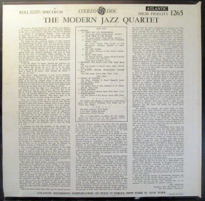 modern jazz quartet atlantic stereo lp