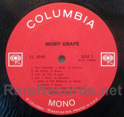 moby grape uncensored u.s. mono lp
